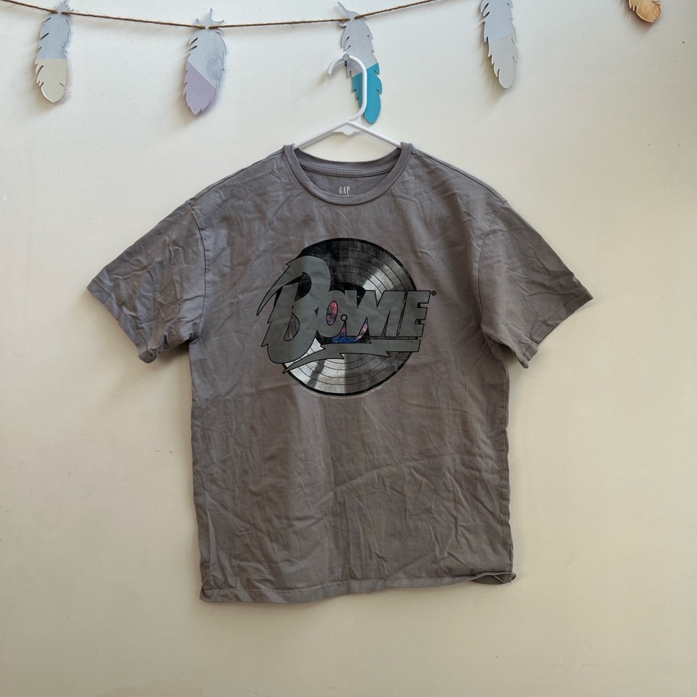 Gap boxy tee David Bowie size teen 18-20 EUC unisex